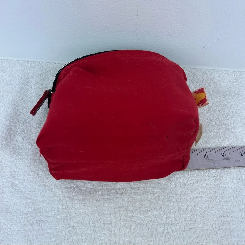 Official Mickey Mouse Black Canvas Pouch with Yellow Accents & red sequins